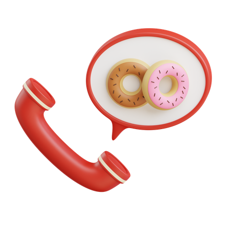 Donas pedir comida  3D Icon