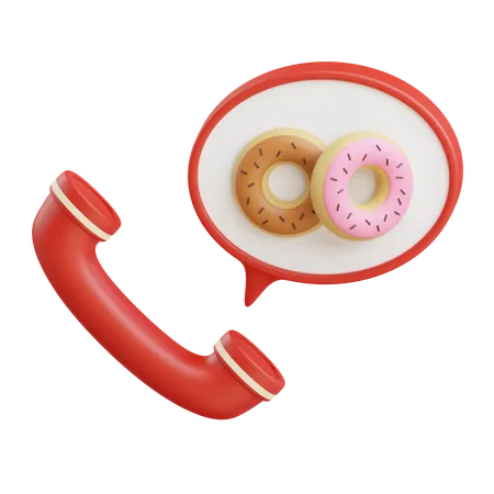 Donas pedir comida  3D Icon