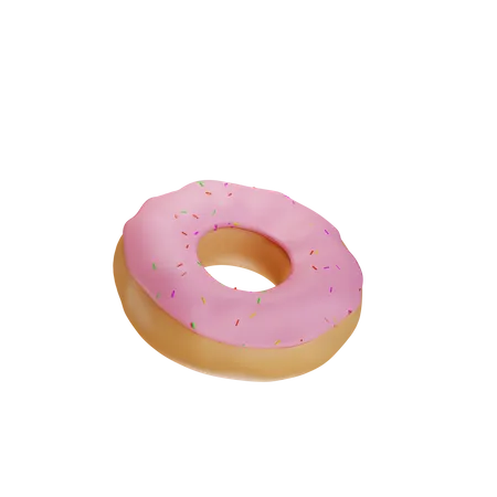 Donas rosas  3D Illustration