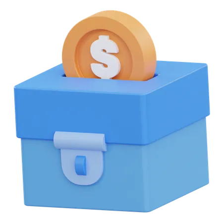 Donate Box  3D Icon