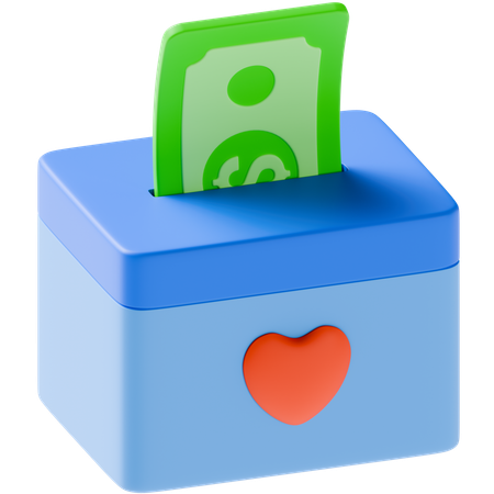 Donate Box  3D Icon