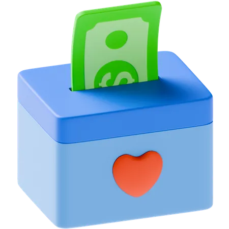 Donate Box  3D Icon