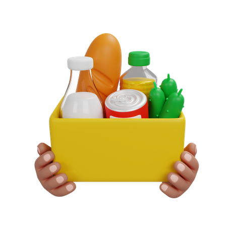 Donate Food Box  3D Icon