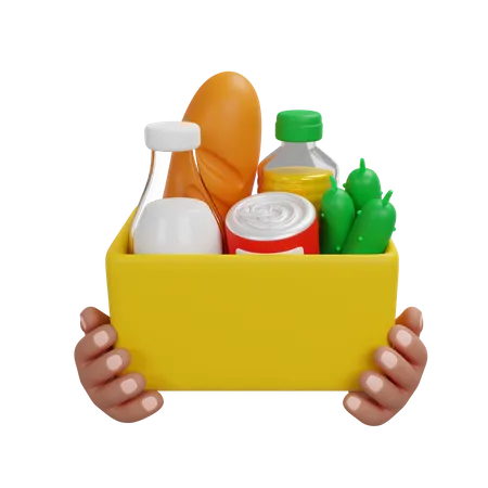 Donate Food Box  3D Icon
