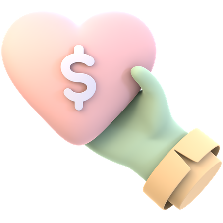 Donate Heart  3D Icon