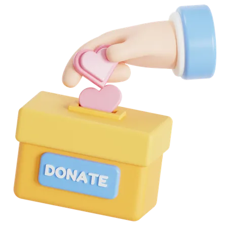 Donating Love And Money 3D Icon