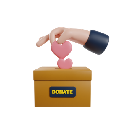 Donate love  3D Icon