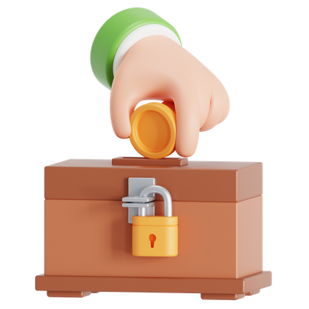 Donate money  3D Icon