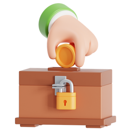 Donate money  3D Icon