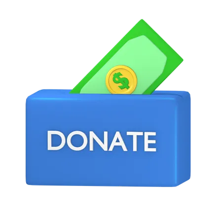 Donate money  3D Illustration