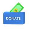 donate money 3d logos