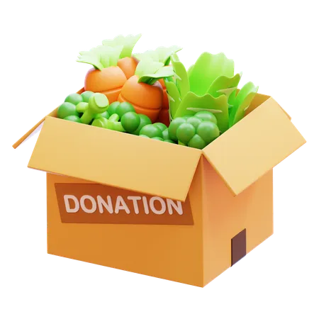 Donate Vegetables  3D Icon