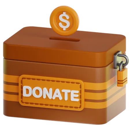 Donation Box  3D Icon