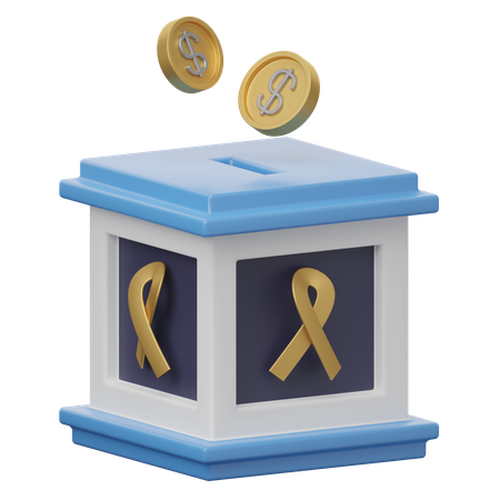 募金箱  3D Icon