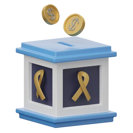 募金箱  3D Icon