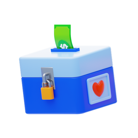 募金箱  3D Icon