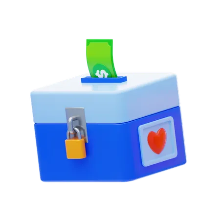 募金箱  3D Icon