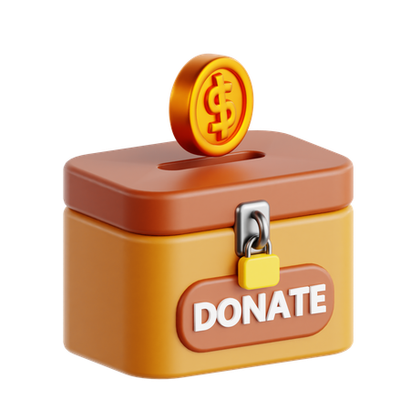 Donation Box  3D Icon