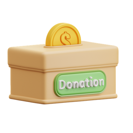 Donation Box  3D Icon