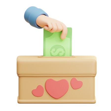 Donation Box  3D Icon