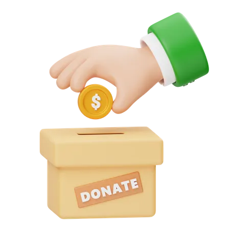 Donation Box  3D Icon