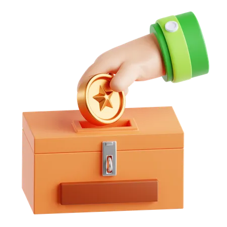 Donation Box  3D Icon