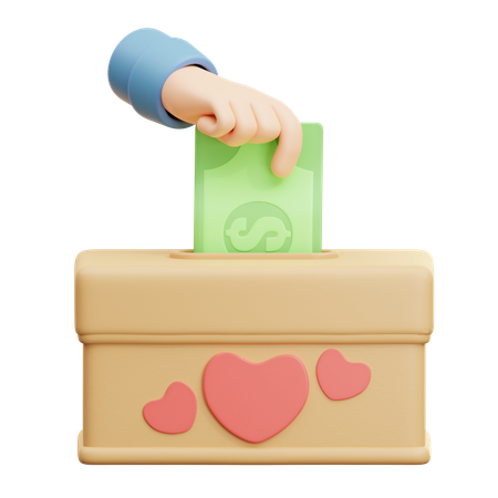 Donation Box  3D Icon
