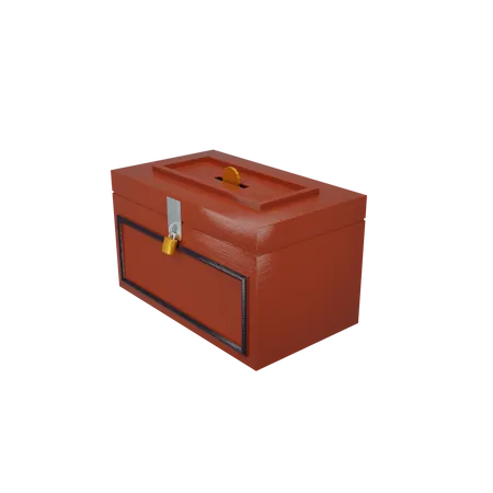 Donation Box  3D Illustration