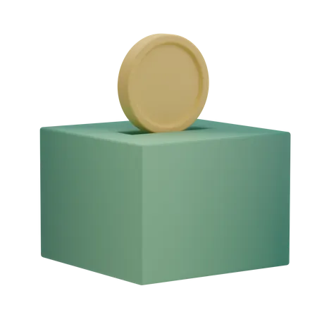 Donation Box  3D Illustration