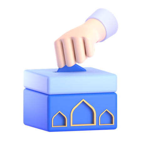 Donation Box  3D Illustration