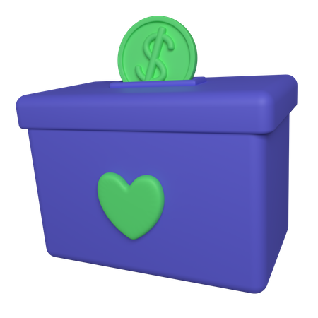 Donation Box 3D Illustration