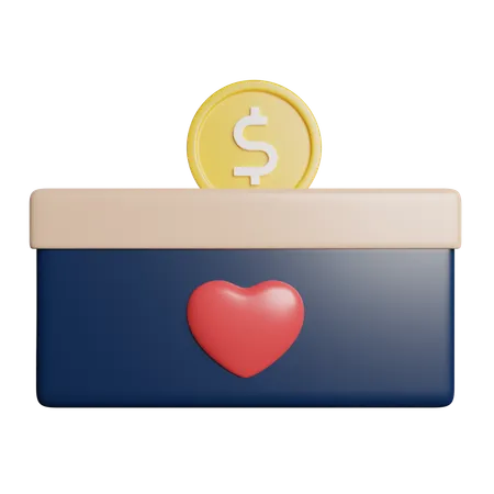 Donation Financial Support  3D Icon