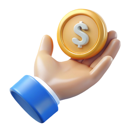 Donation Hand Gesture  3D Icon