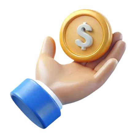 Donation Hand Gesture  3D Icon