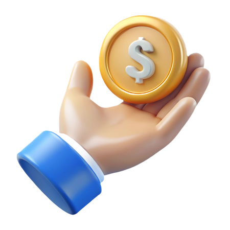 Donation Hand Gesture  3D Icon