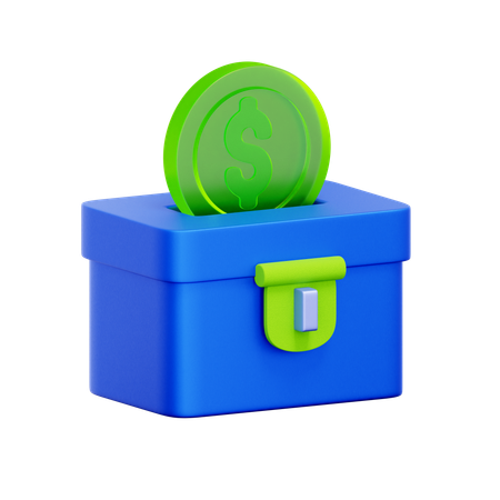 Donation Money Box  3D Icon