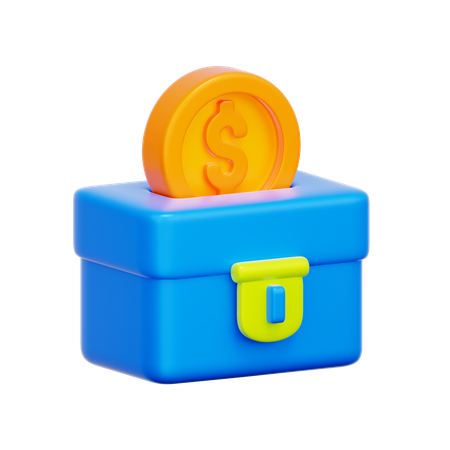 Donation Money Box  3D Icon