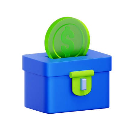 Donation Money Box  3D Icon