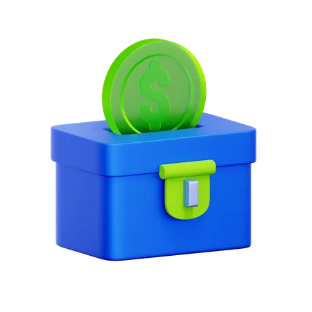 Donation Money Box  3D Icon