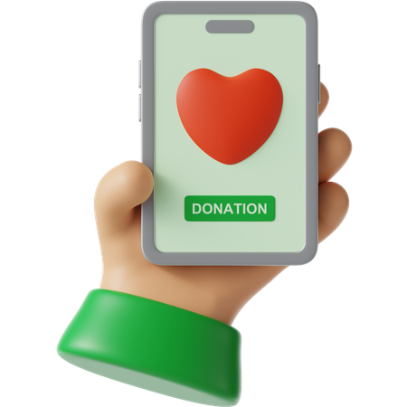 Donation online  3D Icon