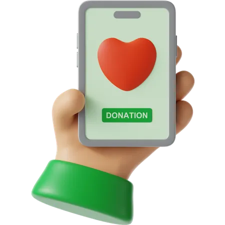 Donation online  3D Icon