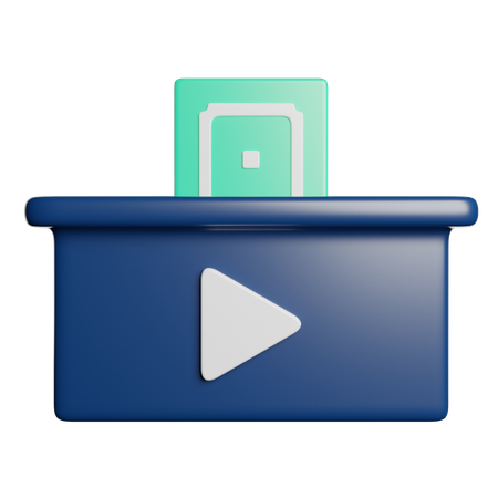 Donation Video  3D Icon