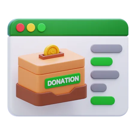 Donation Website  3D Icon