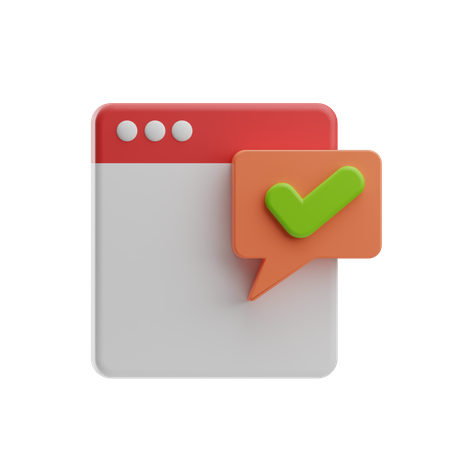 Done Pop Message  3D Icon