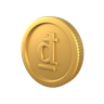 vietnamese dong gold coin 3d logo