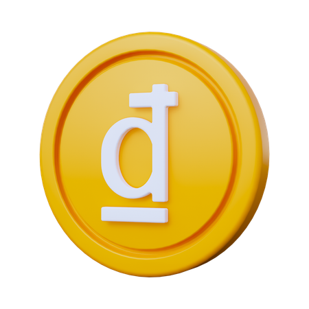 Moneda dong  3D Icon