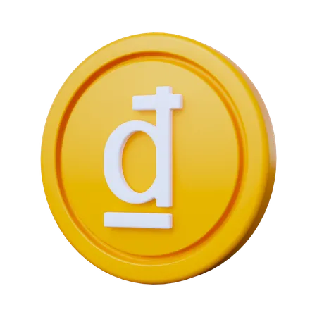 Moneda dong  3D Icon