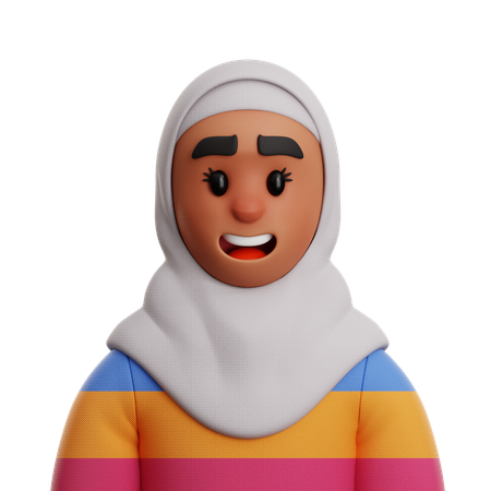 Donna che indossa l'hijab  3D Icon