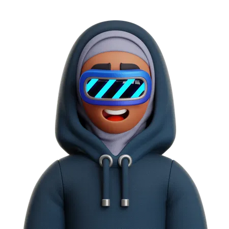 Donna che indossa l'hijab  3D Icon