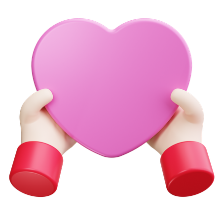 Donner du coeur  3D Icon